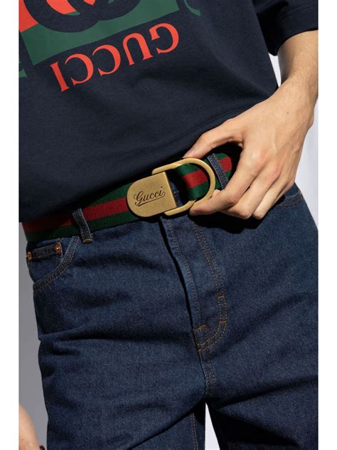 Gucci Web Logo Buckle Belt 